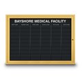 United Visual Products Outdoor Enclosed Combo Board, 72"x36", Satin Frame/Grey & Apricot UVCB7236OD-GREY-APRICOT